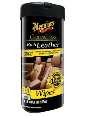 Meguiar's Gold Class Rich Leather Wipes - ubrousky na údržbu přírodní i umělé kůže, 30 ks Bezpečná Platba