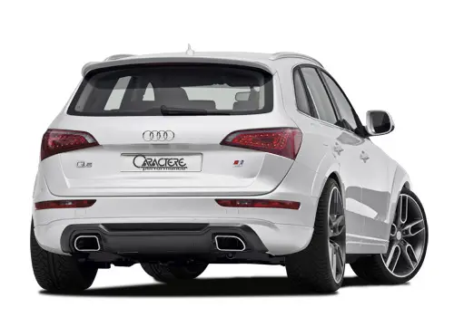 CARACTERE spoiler pod originální zadní nárazník pro Audi Q5 (8R), varianta s výřezem pro originální dvojitou koncovku výfuku pro motory 2,0TDI Expresní Doručení