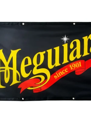 Originální Meguiar's vlajka s logem a závěsnými oky - velikost 140 x 70 cm