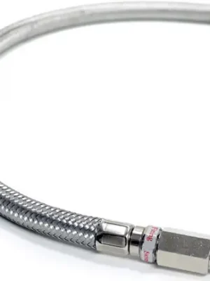 Ověřený VIAIR nerezová opletená hadice se zpětným ventilem 90 cm - 1/4" samec - 1/4" samec