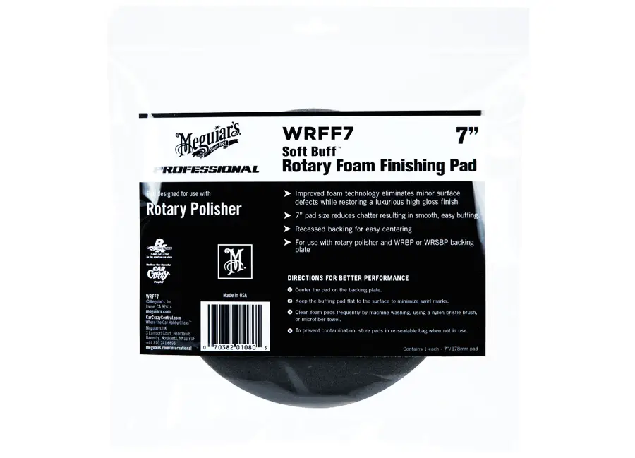 Meguiar's Soft Buff Rotary Foam Finishing Disc 7" / 175 mm - finišovací a voskovací kotouč pro rotační leštičku (měkký), 7palcový Výhodná Nabídka