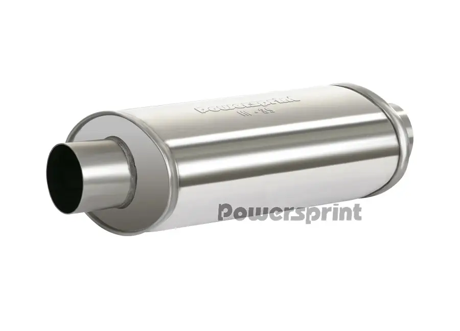 Ověřený Powersprint koncový výfukový tlumič oválný jednoduchý, vnější průměr příruby 89 mm, celková délka 470mm