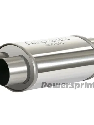 Rychlé Dodání Powersprint koncový výfukový tlumič oválný X, vnější průměr příruby 4x63,5 mm, celková délka 470mm