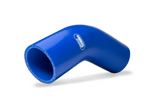 Vysoce Kvalitní Samco Sport silikonové redukční koleno 90° s vnitřním průměrem 65 mm > 60 mm, barva oranžová