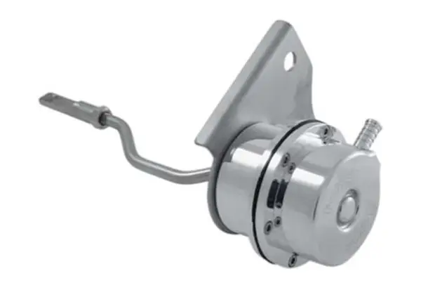 Forge Motorsport nastavitelný interní wastegate actuator s ohnutou tyčkou pro Nissan S14, provedení Pístové, pružina žlutá 15 psi Vysoce Kvalitní