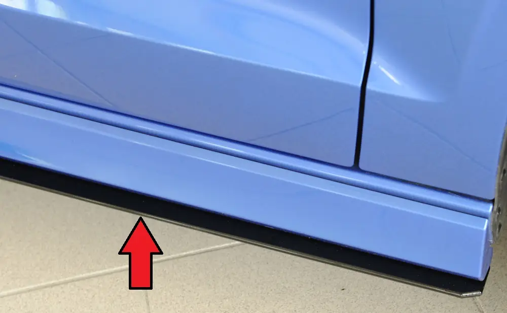 Cenově Výhodný Rieger spoiler pod boční práh mont. strana pravá pro Audi A3 8V 5-dvéř. (sedan 8VS) vč. faceliftu, r.v. 07/12-08/16, 09/16-, plast ABS bez povrchové úpravy