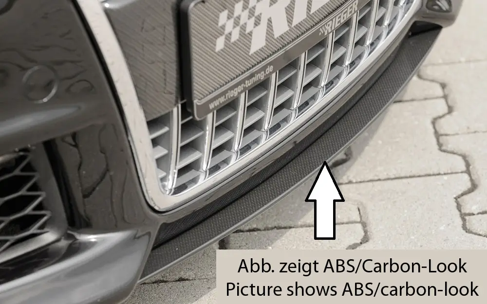 Pouze Dnes Rieger lipa pod přední nárazník pro Audi A4 8H kabriolet před faceliftem, 04/02-12/05, plast ABS bez povrchové úpravy