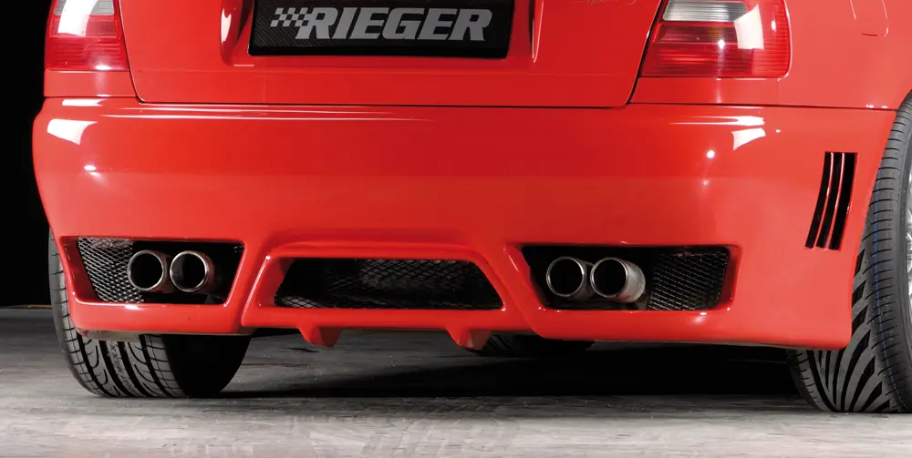 Expresní Doručení Rieger zadní nárazník pro Audi A4 B5 avant, plast ABS bez povrchové úpravy, s žebrováním, pro vozy s parkovacím asistentem (PDC)