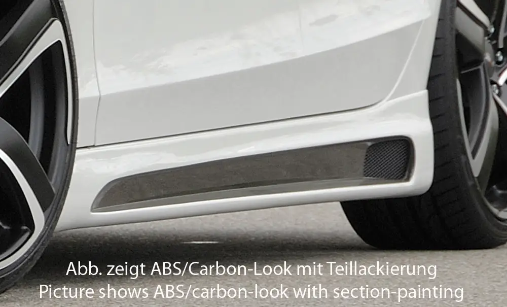 Objednat Nyní Rieger boční práh mont. strana pravá pro Audi A4 S4 B8, B81 avant, sedan, r.v. 11/08-, plast ABS bez povrchové úpravy, s prolisem a výřezem