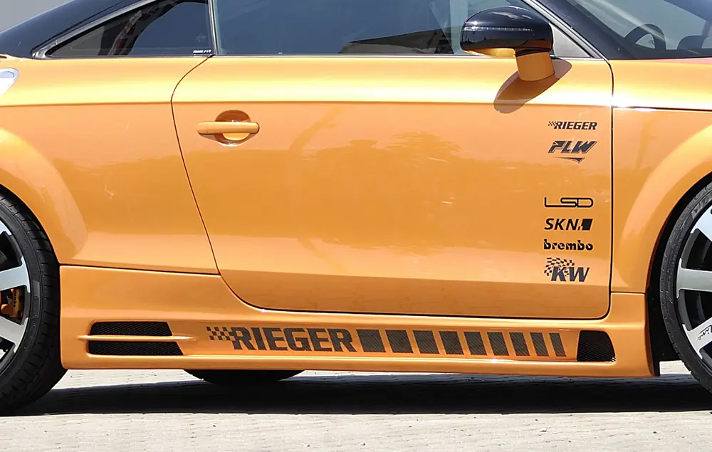 Nakupujte Hned Rieger boční práh mont. strana pravá pro Audi TT 8J kupé, roadster, r.v. 09/06-, plast ABS bez povrchové úpravy, s prolisem, s prolisem a dvěma výřezy