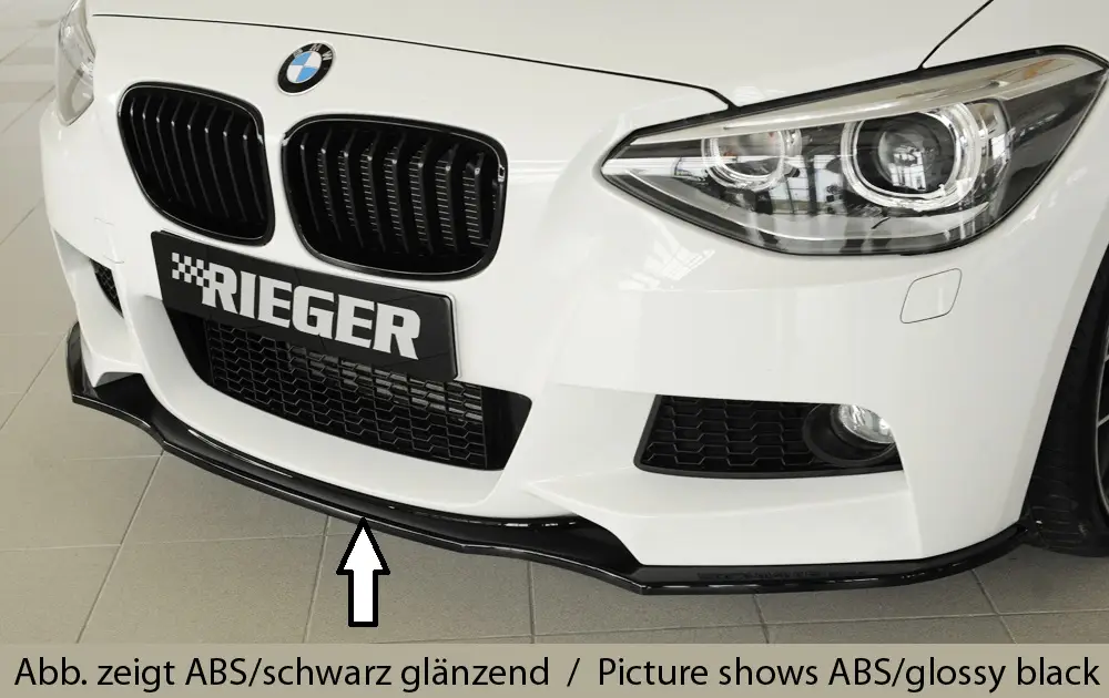 Nízká Cena Rieger lipa pod přední nárazník pro BMW řada 1 F20, F21 sedan / 2-dvéř., sedan / 4-dvéř. před faceliftem, 09/11-03/2015, 09/12-03/2015, plast ABS bez povrchové úpravy