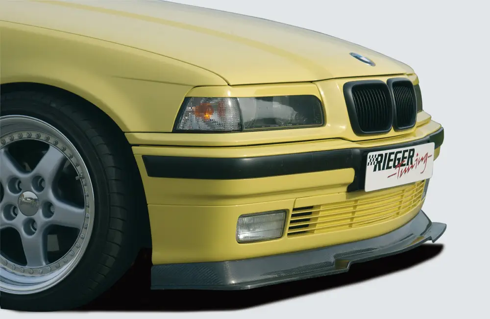 Rieger spoiler pod přední nárazník pro BMW řada 3 E36 compact, kabriolet, kupé, sedan, touring, plast ABS s povrchovou úpravou Carbon-Look Omezená Nabídka