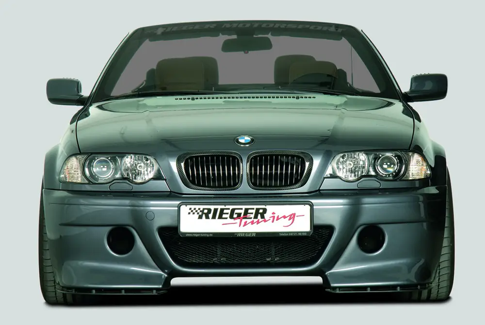 Hit Sezóny Rieger přední nárazník pro BMW řada 3 E46 kabriolet, kupé vč. faceliftu, plast ABS bez povrchové úpravy, CS-Look