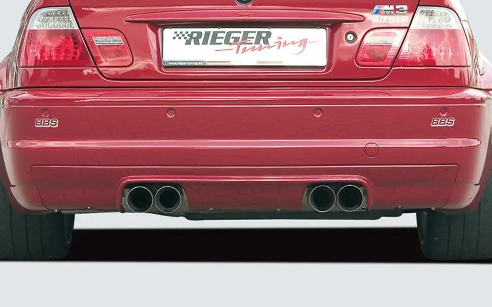 Rieger vložka zadního nárazníku CS-Look pro BMW řada 3 E46 M3 kabriolet, kupé, plast ABS bez povrchové úpravy Omezená Nabídka