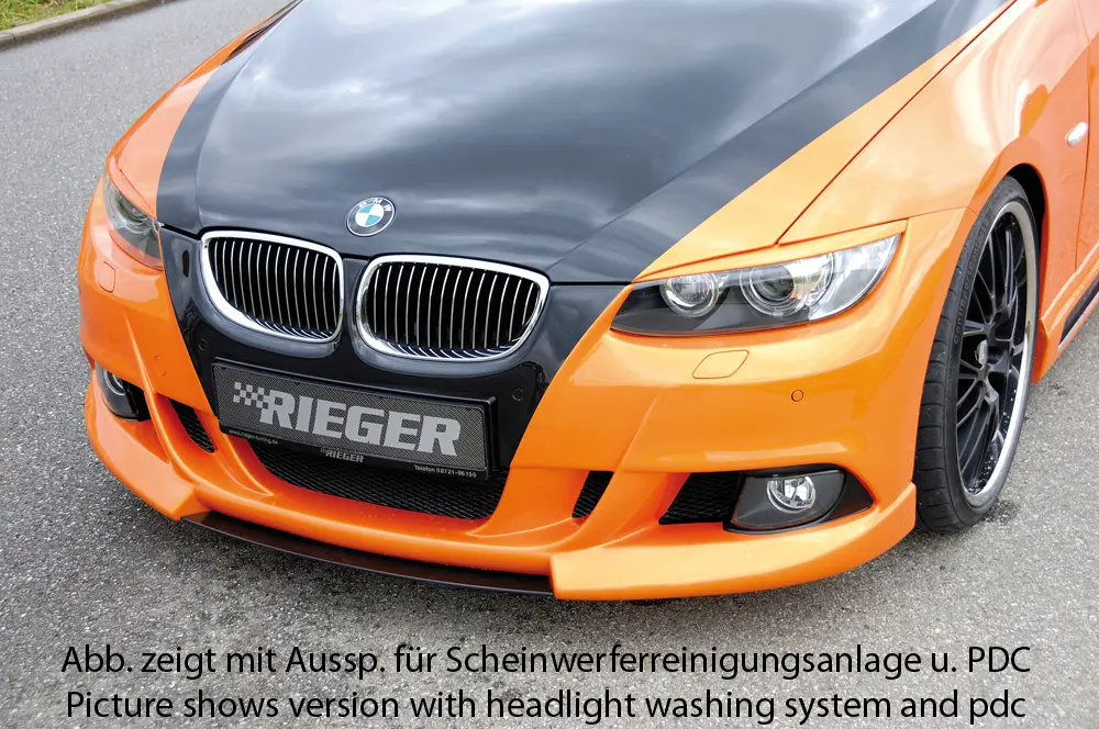 Rieger přední nárazník pro BMW řada 3 E92, E93 kabriolet, kupé před faceliftem, plast ABS bez povrchové úpravy Víkendová Akce