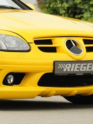 Víkendová Akce Rieger přední nárazník pro Mercedes SLK R170, plast ABS bez povrchové úpravy, s uzavřeným žebrováním, pro vozy s originálními mlhovými světly