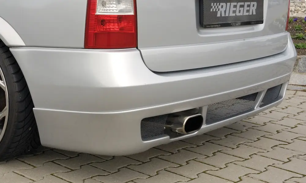 Rieger spoiler pod zadní nárazník pro Opel Astra G 5-dvéř., caravan, plast ABS bez povrchové úpravy Finální Výprodej