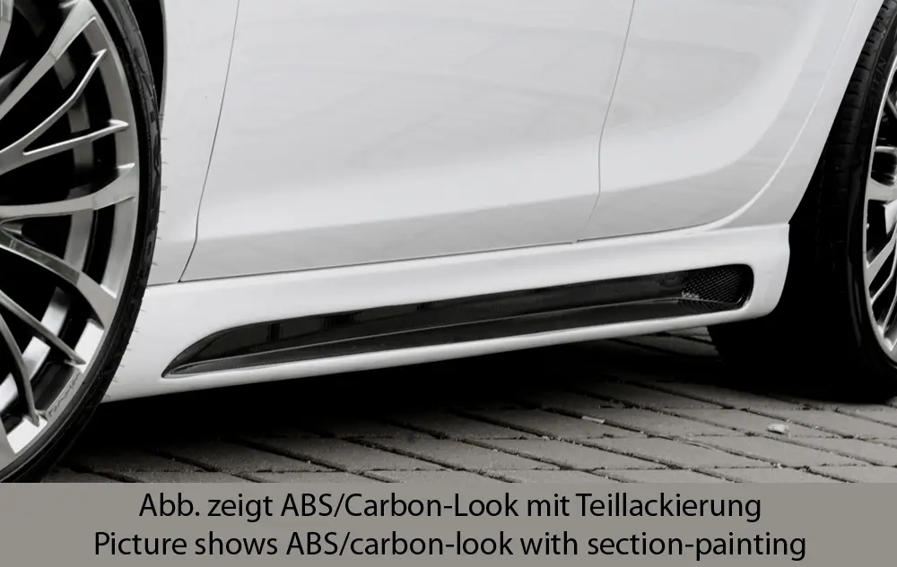 Vysoce Kvalitní Rieger boční práh mont. strana levá pro Opel Astra J 5-dvéř., hatchback, sedan/notchback, sports tourer vč. faceliftu, r.v. 10/12-, 11/08-09/12, plast ABS bez povrchové úpravy, s prolisem a výřezem
