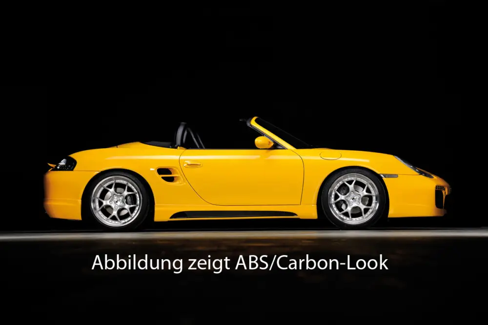 Pouze Dnes Rieger boční práh mont. strana levá pro Porsche Boxster 986, r.v. 09/96-10/04, plast ABS bez povrchové úpravy, s prolisem a výřezem