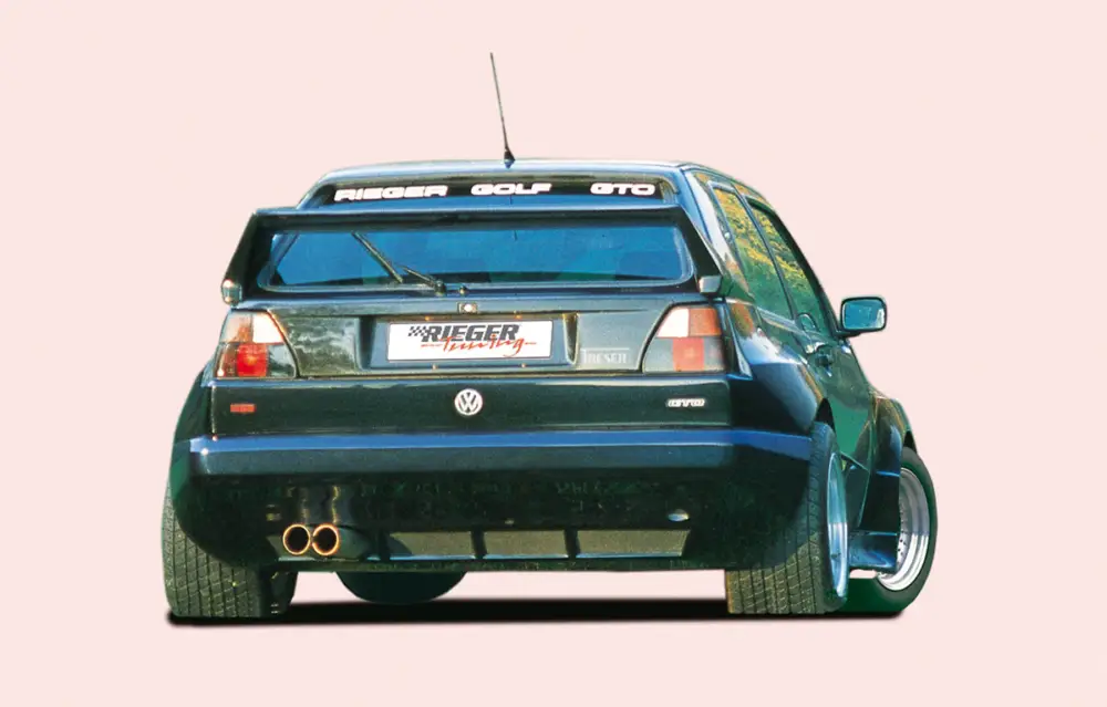 Horká Nabídka Rieger zadní křídlo widebody II pro Volkswagen Golf 2, GFK (laminát), bez bočních náběhů