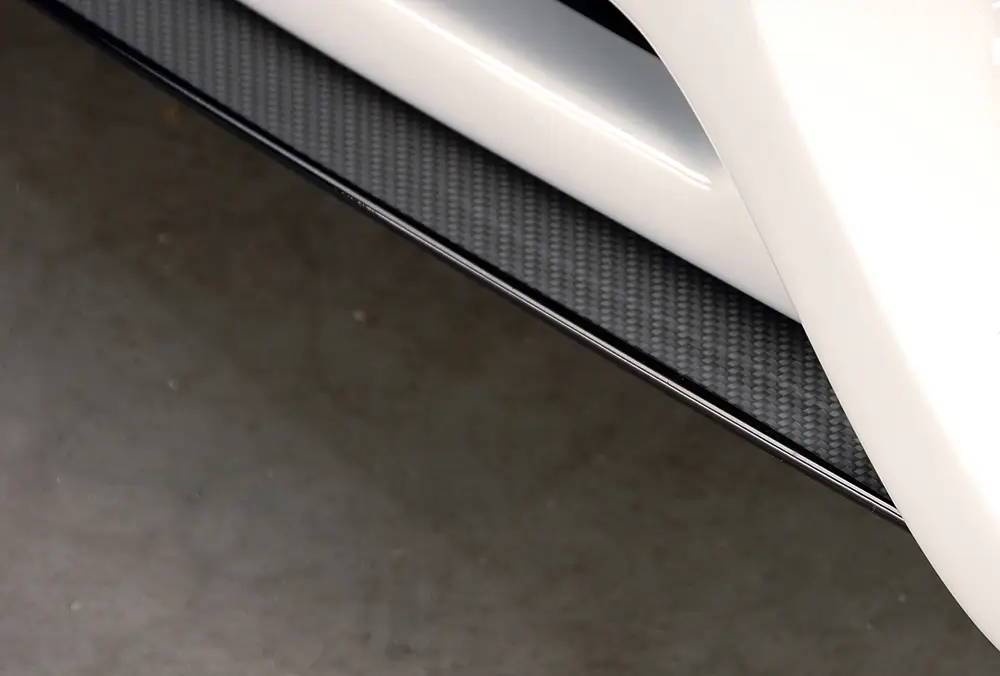 Omezená Nabídka Rieger lipa pod přední nárazník pro Volkswagen Golf 6 vč. GTD, GTI 3-dvéř., 5-dvéř., kabriolet, plast ABS s povrchovou úpravou Carbon-Look