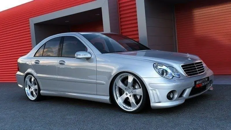Maxton Design boční prahy pro Mercedes třída C W 203, plast ABS bez povrchové úpravy Vysoce Kvalitní