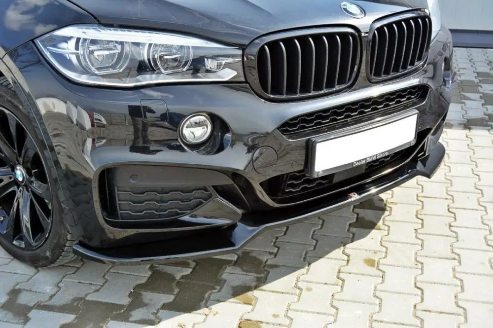 Ihned K Objednání Maxton Design spoiler pod přední nárazník ver.1 pro BMW X6 F16, černý lesklý plast ABS, M-Pack