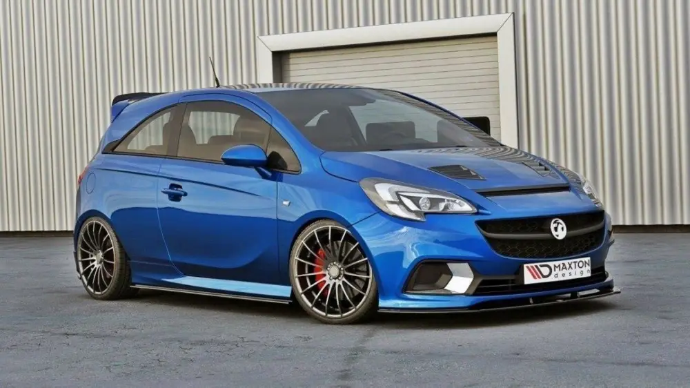 Maxton Design spoiler pod přední nárazník pro Opel Corsa OPC E (Mk5), černý lesklý plast ABS Levný
