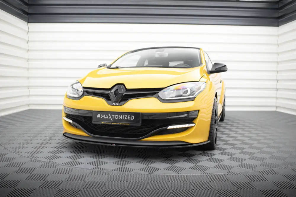 Maxton Design spoiler pod přední nárazník pro Renault Megane RS Mk3, černý lesklý plast ABS, ver. 1 Akce