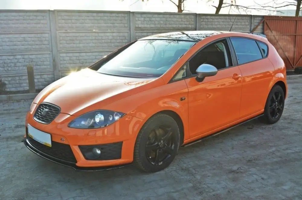 Odeslání Ihned Maxton Design spoiler pod přední nárazník ver.2 pro Seat Leon Cupra Mk2, černý lesklý plast ABS