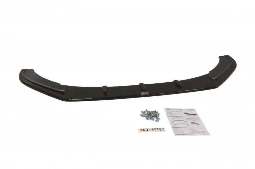 Maxton Design spoiler pod přední nárazník ver.1 pro Volkswagen Polo GTI Mk5 Facelift, černý lesklý plast ABS Pouze Dnes
