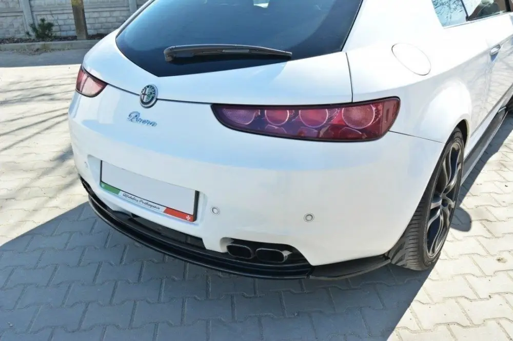 Dokud Zásoby Vydrží Maxton Design středový spoiler zadního nárazníku bez žebrování pro Alfa Romeo Brera, černý lesklý plast ABS