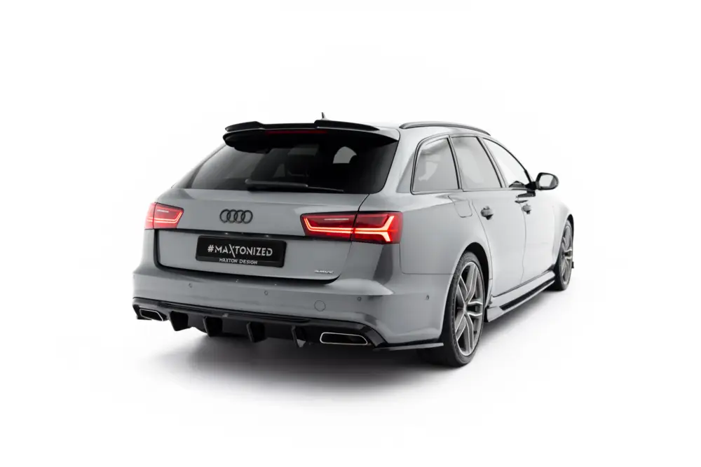 Maxton Design prodloužení spoileru pro Audi A6, S6 C7, C7 FL, černý lesklý plast ABS Nakupujte Hned