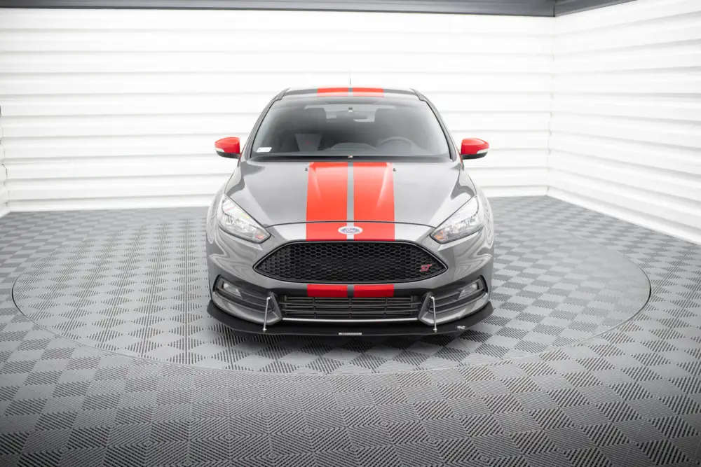 Nová Kolekce Maxton Design "Racing" spoiler pod přední nárazník ver.1 pro Ford Focus ST Mk3 Facelift, plast ABS bez povrchové úpravy