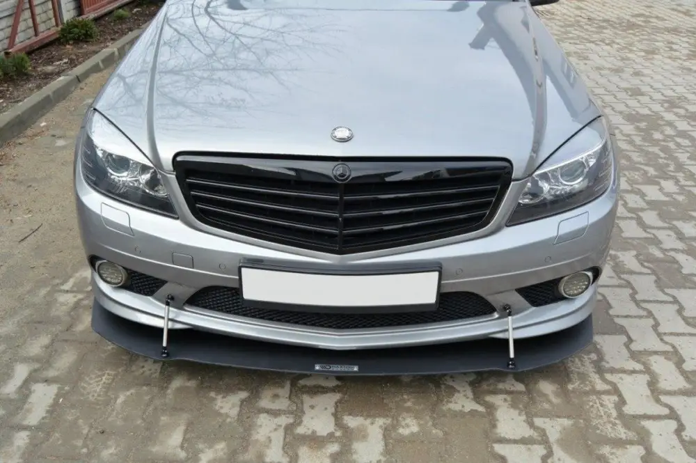 Dokud Zásoby Vydrží Maxton Design "Racing" spoiler pod přední nárazník pro Mercedes třída C W204/AMG-Line, plast ABS bez povrchové úpravy