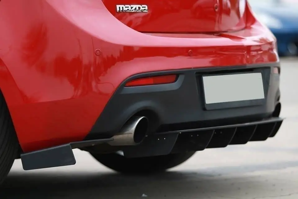 Maxton Design boční difuzory pod zadní nárazník pro Mazda 3 Mk2 MPS, plast ABS bez povrchové úpravy, racing Odeslání Ihned