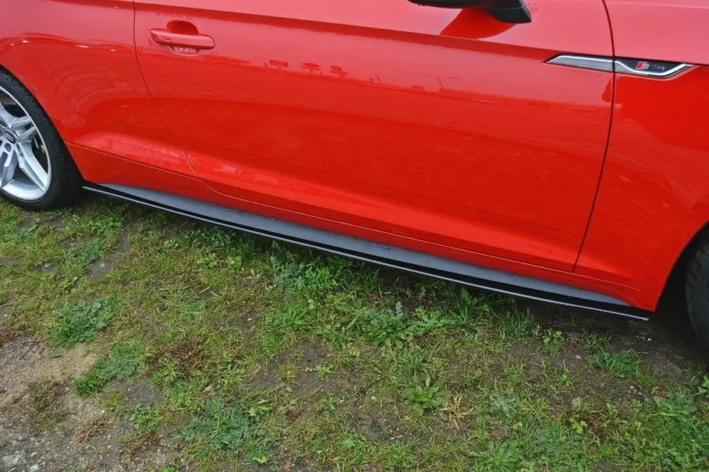 Omezená Nabídka Maxton Design difuzory pod boční prahy pro Audi A5, S5 F5, černý lesklý plast ABS, Coupe