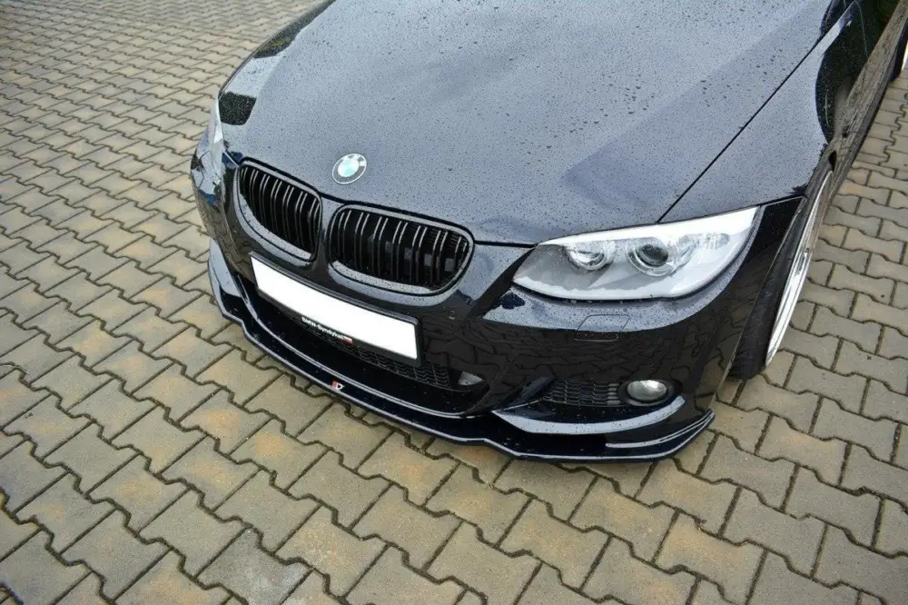 Maxton Design spoiler pod přední nárazník ver.2 pro BMW řada 3 E92 Facelift, černý lesklý plast ABS Časově Omezené