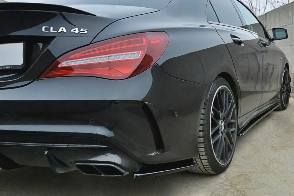 Nakupujte Hned Maxton Design boční difuzory pod zadní nárazník pro Mercedes CLA C 117 Facelift/AMG, černý lesklý plast ABS