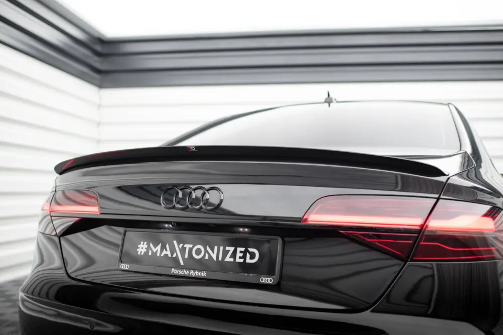 Přímo Od Výrobce Maxton Design prodloužení spoileru pro Audi A8 D4, černý lesklý plast ABS