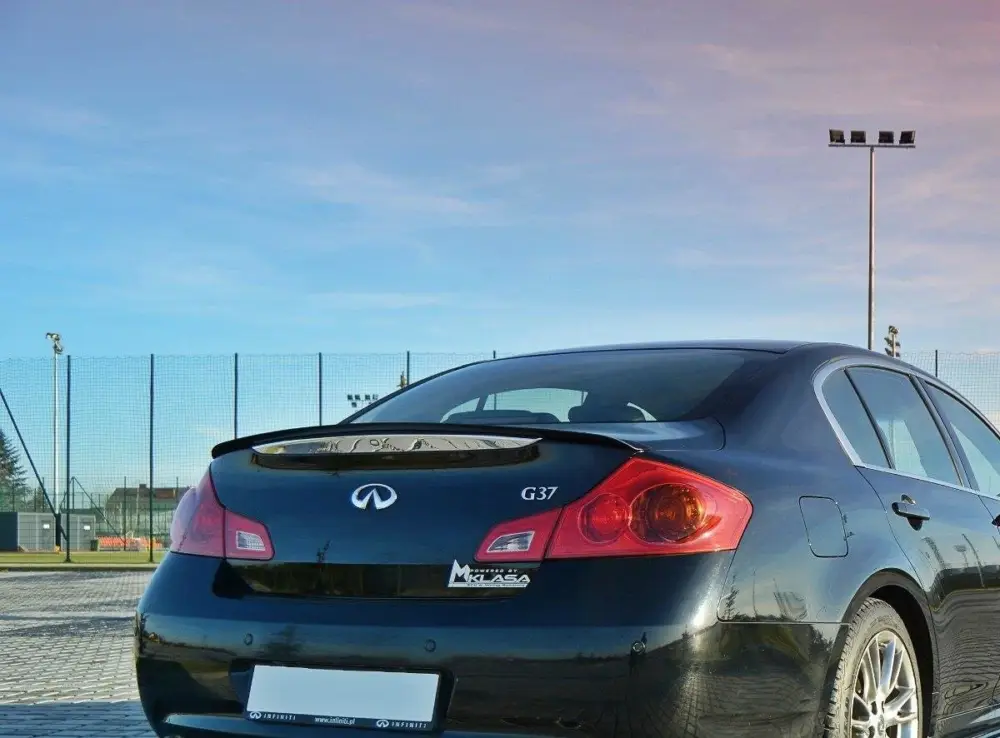 Pouze Dnes Maxton Design prodloužení spoileru pro Infiniti G37, černý lesklý plast ABS, Sedan