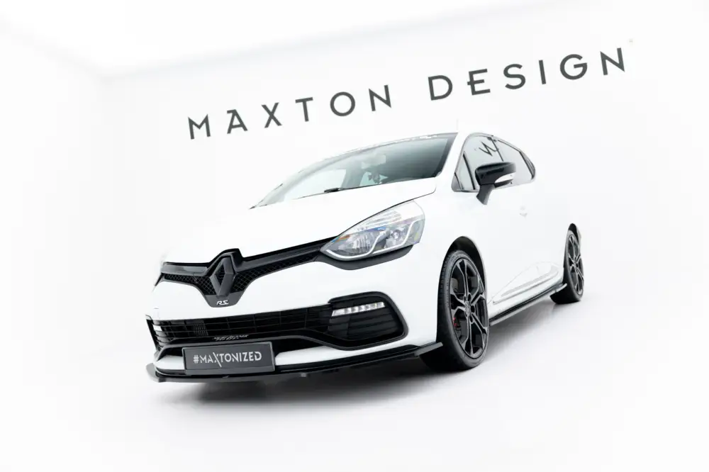 Maxton Design spoiler pod přední nárazník pro Renault Clio RS Mk4, černý lesklý plast ABS Originální