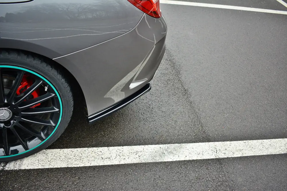 Odeslání Ihned Maxton Design boční difuzory pod zadní nárazník pro Mercedes CLA C 117 Facelift/AMG-Line, černý lesklý plast ABS