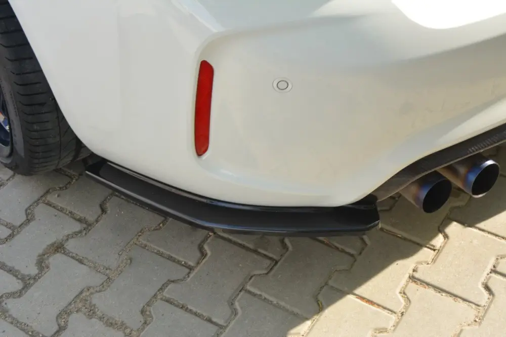 Ověřený Maxton Design boční difuzory pod zadní nárazník pro BMW M2 F87, černý lesklý plast ABS