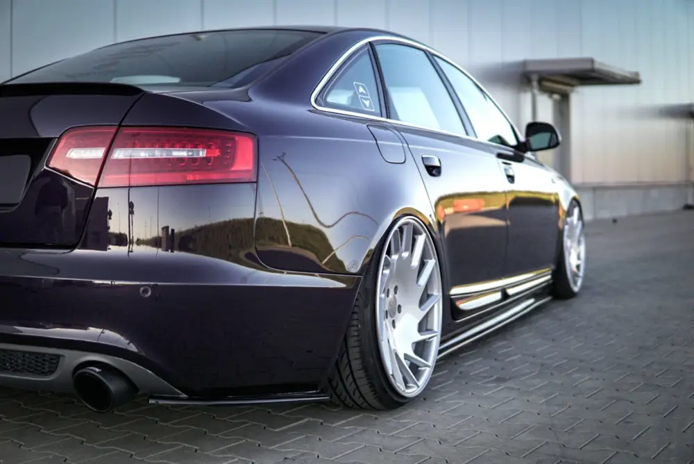 Maxton Design boční difuzory pod zadní nárazník pro Audi A6 C6 FL, černý lesklý plast ABS Speciální Cena