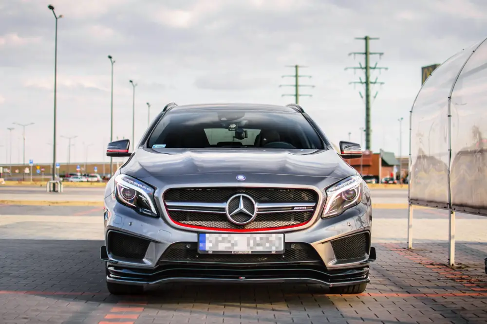 Maxton Design spoiler pod přední nárazník pro Mercedes GLA X156/AMG, černý lesklý plast ABS Akční Cena