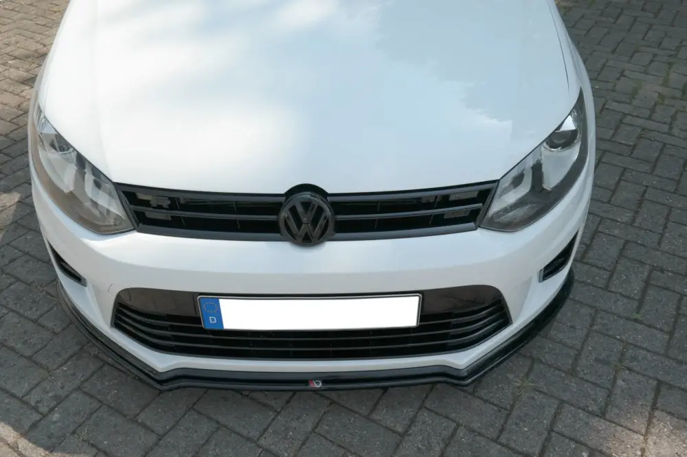 Maxton Design spoiler pod přední nárazník pro Volkswagen Polo Mk5, černý lesklý plast ABS, R WRC Nová Kolekce