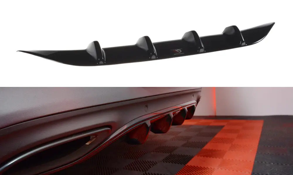 Maxton Design vložka zadního nárazníku pro Mercedes třída C W 205/AMG-Line, carbon-Look Rychlé Dodání