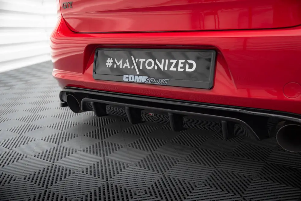 Maxton Design vložka zadního nárazníku pro Volkswagen Golf GTI Mk7, černý lesklý plast ABS Odeslání Ihned