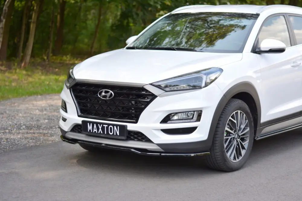 Maxton Design spoiler pod přední nárazník ver.2 pro Hyundai Tucson Mk3 Facelift, černý lesklý plast ABS Originální